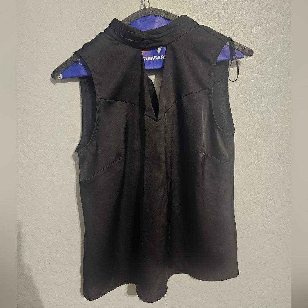 Halogen Sleeveless Black Top, XXS